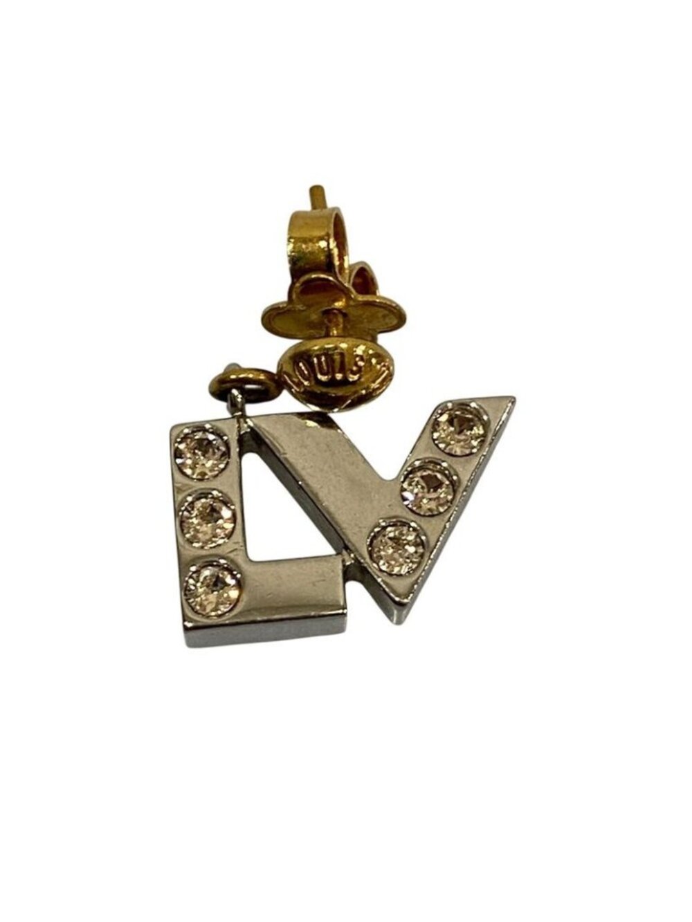 Louis Vuitton Bookle D'oreil Earrings Set Silver Color Gold - Picture 5 of 11